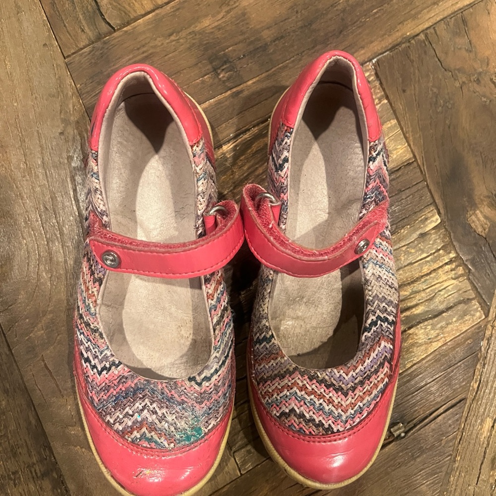 Naturino toddler shoes - pink blue tweed and leather size 28 (US 11)